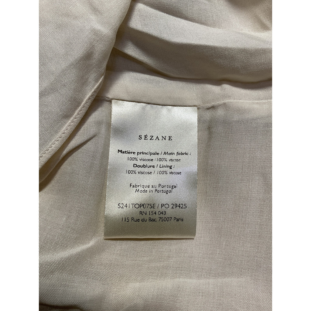S�zane 'Lelio' Beige Viscose Top Size 6