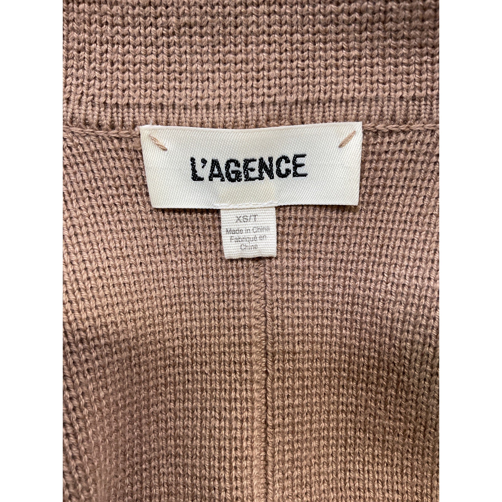 L'Agence 'Sofia' Beige Knit Blazer Size XS