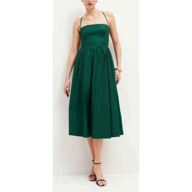 Reformation 'Kaede' Green Dress Size 4