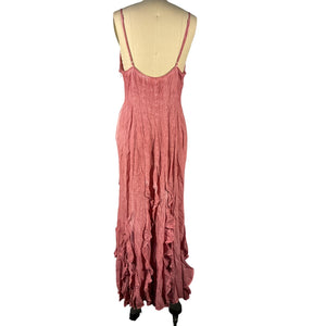 Rococo Sand Ruffled Pink Gaia Dress Size L