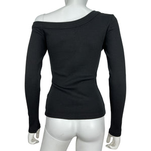 Citizens Of Humanity Ribbed Black Wren Top Size S