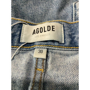 Agolde Distressed Blue Parker Denim Shorts Size 30
