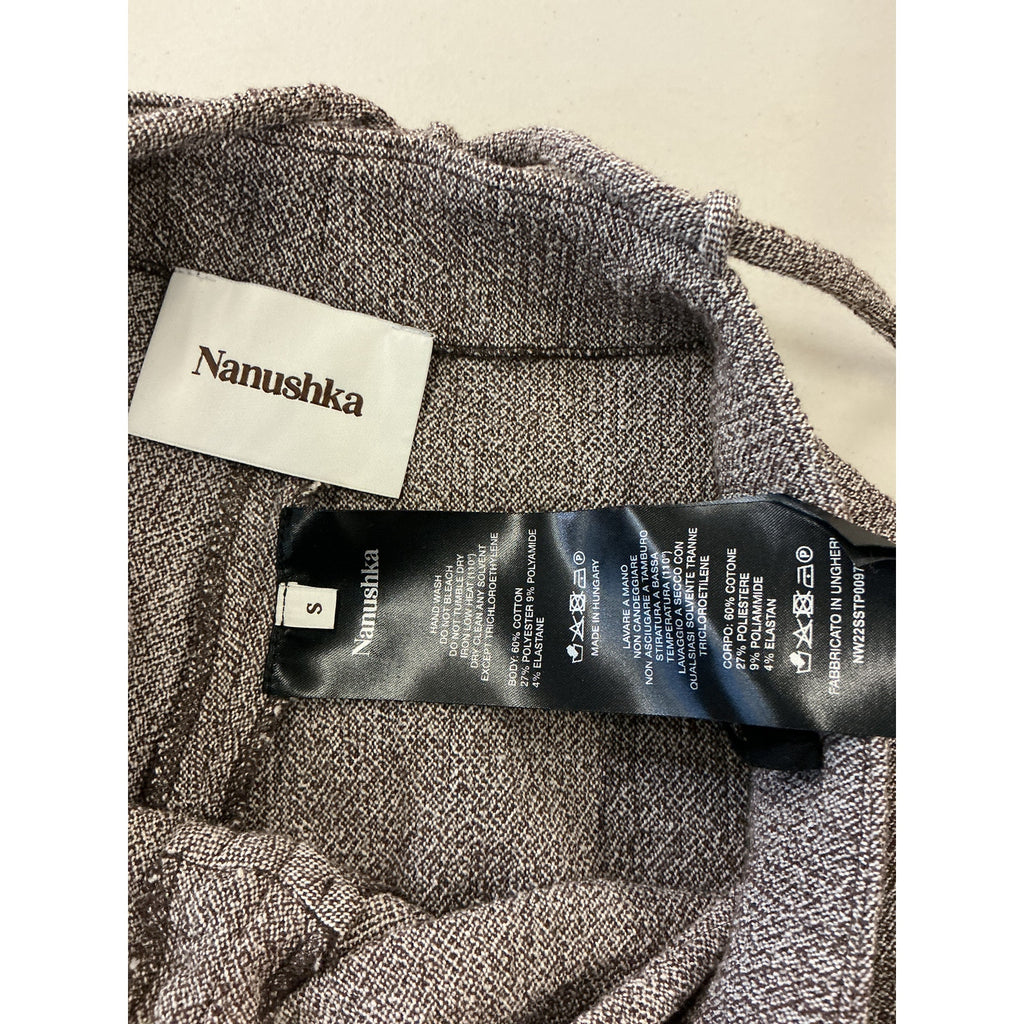 Nanushka 'Lilia' Brown Cotton Tank Top Size S