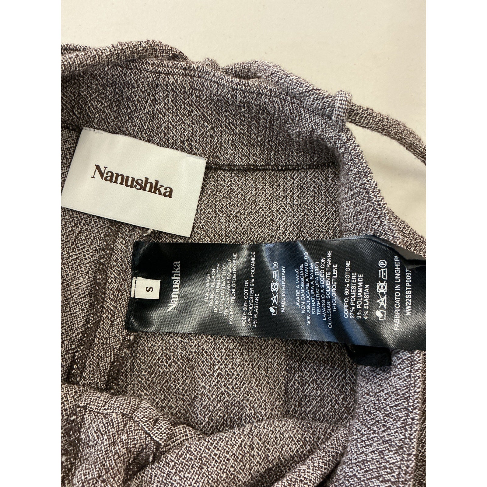 Nanushka 'Lilia' Brown Cotton Tank Top Size S