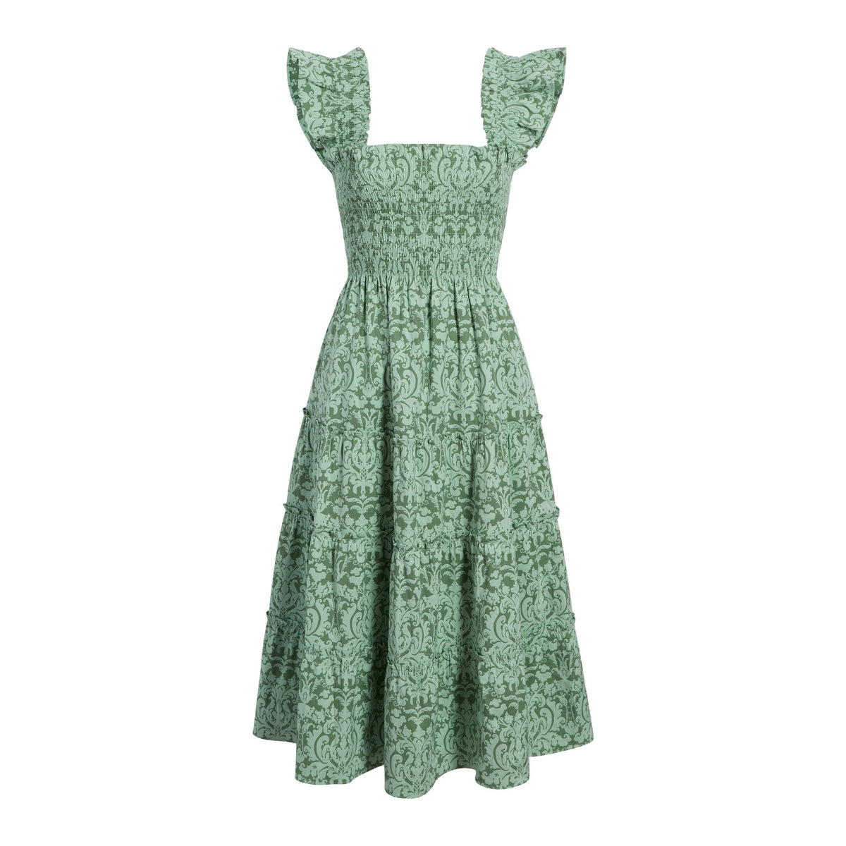 Hill House Home Smocked Green Ellie Nap Dress Size M