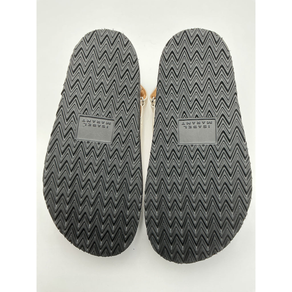 Isabel Marant 'Madee' White Leather Padded Sandal Size 36