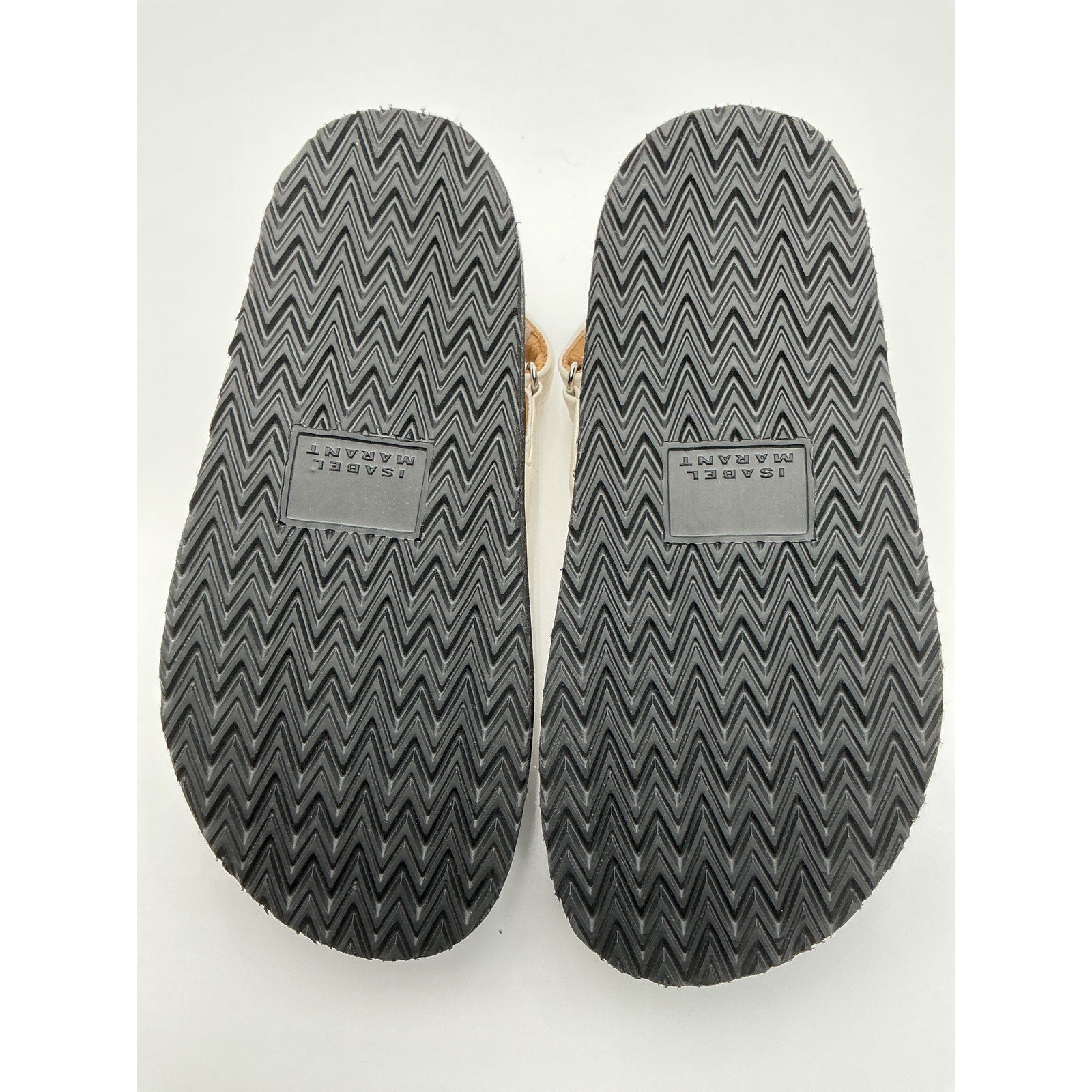 Isabel Marant 'Madee' White Leather Padded Sandal Size 36