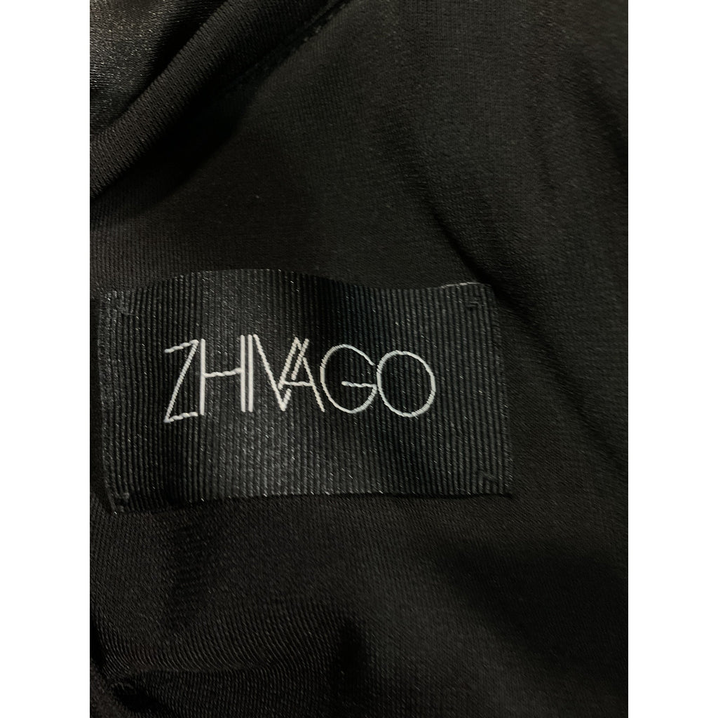 Zhivago Join The Club Black Satin Mini Dress Size 4