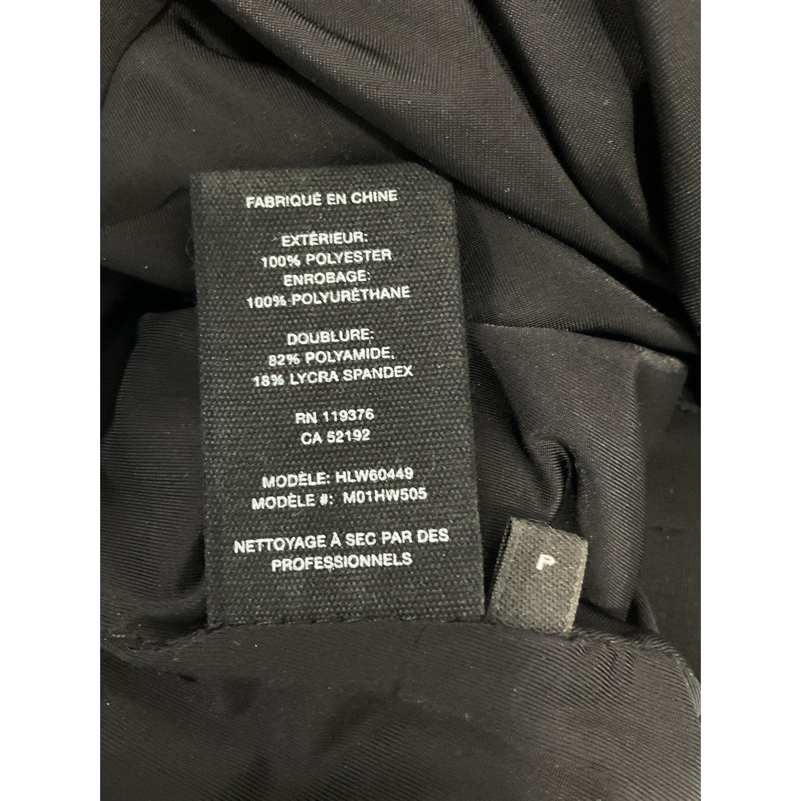 Helmut Lang Black Faux Leather Tube Top Size XS