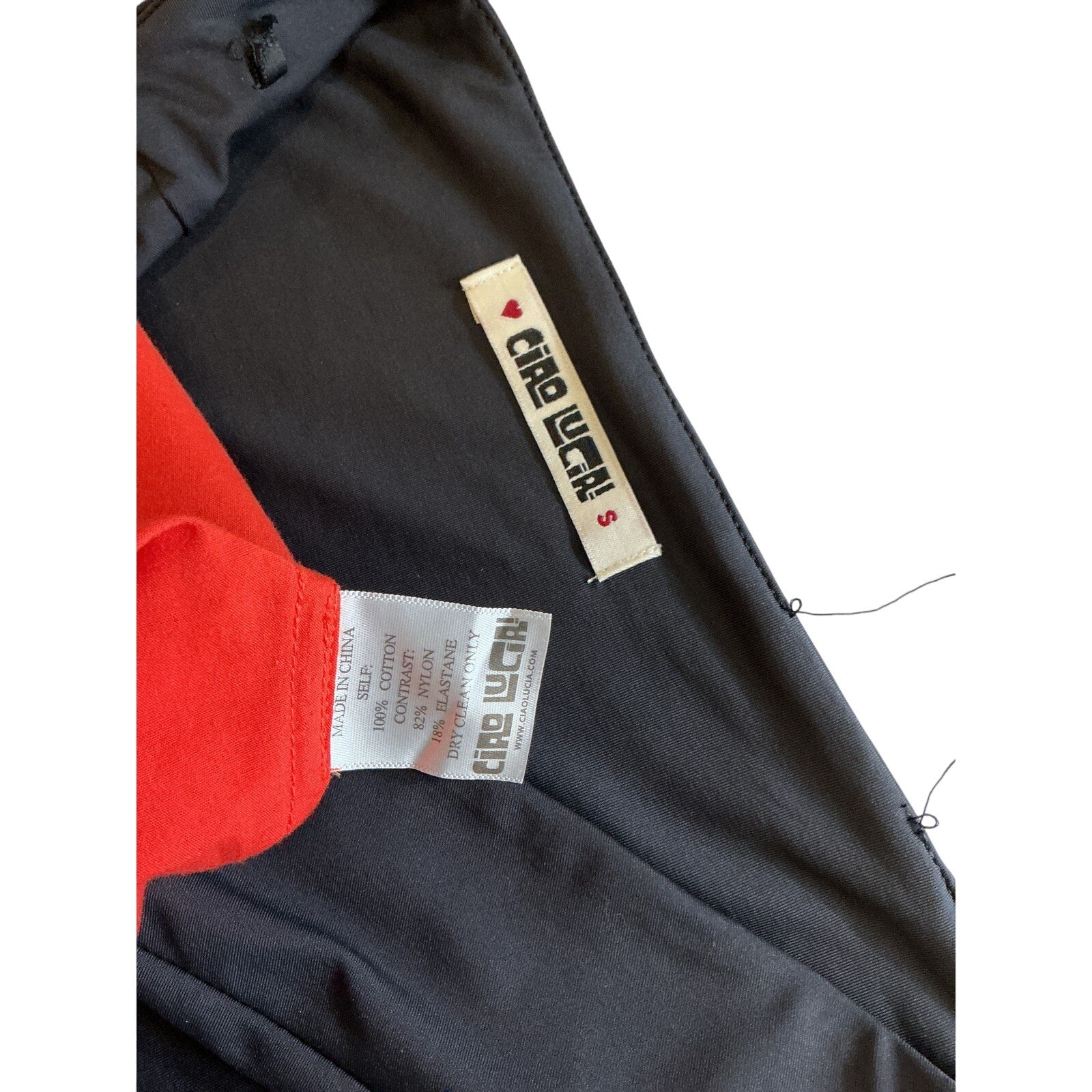 Ciao Lucia 'Tadeo' Black Cotton Dress Size S
