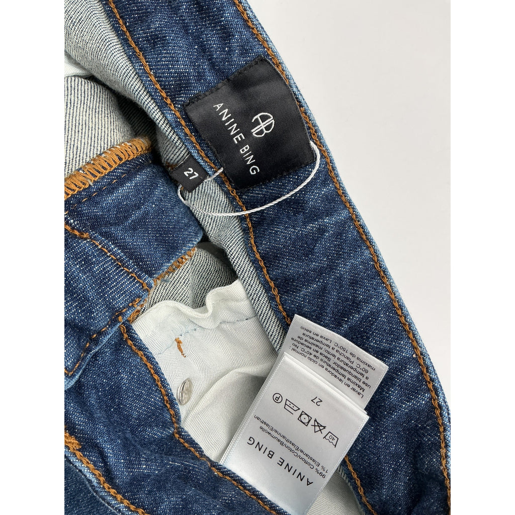 Anine Bing 'Clyde' Blue Cotton Jean Size 27