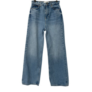 Reformation Wilder High Rise Wide Leg Cropped Denim Jeans Size 25