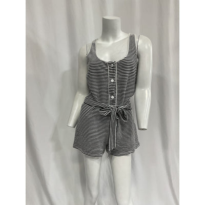 Solid & Striped 'The Poppy' Black Romper Size S