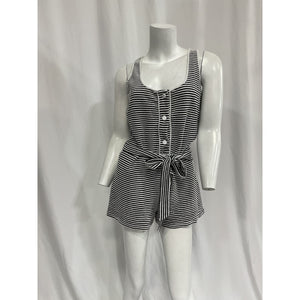 Solid & Striped 'The Poppy' Black Romper Size S
