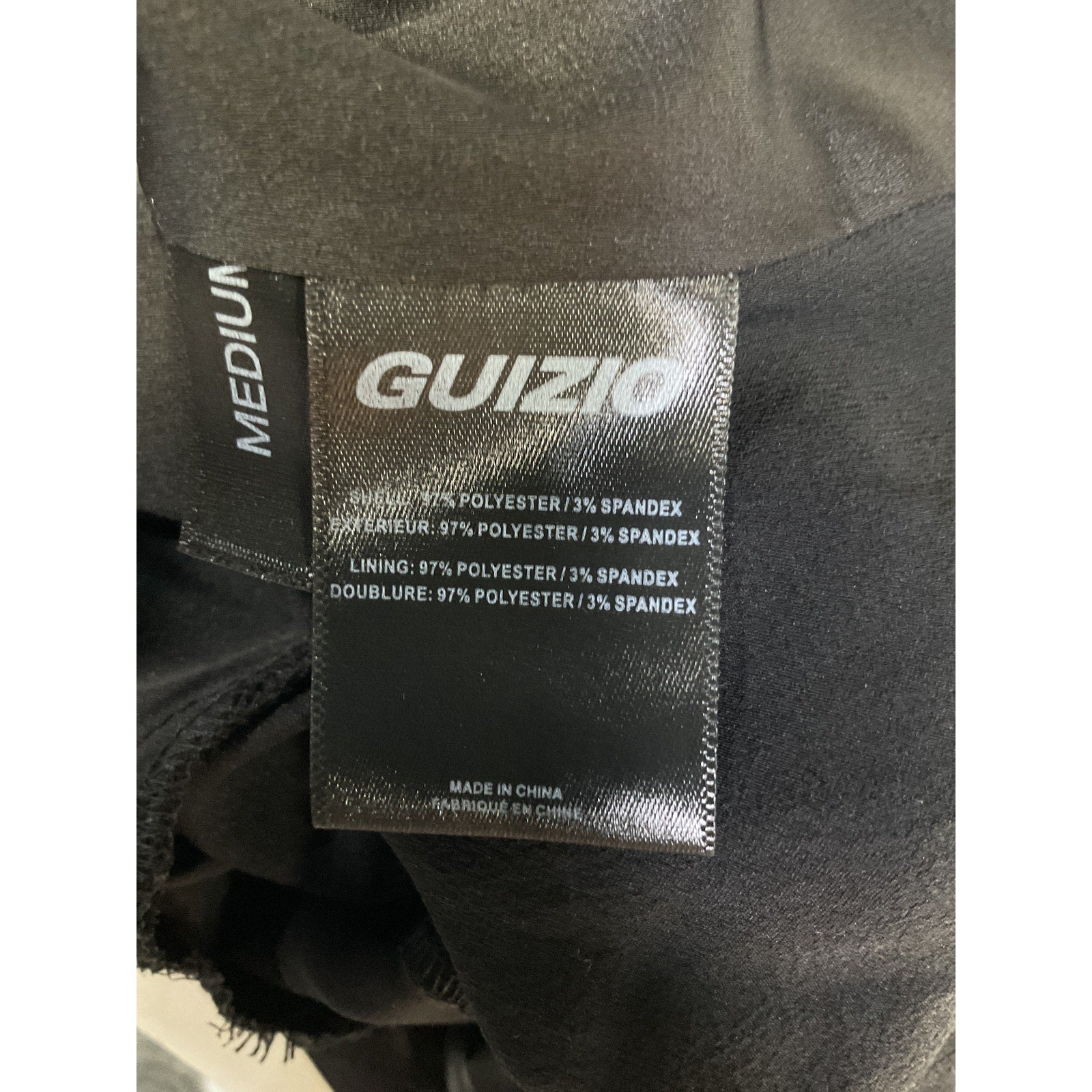 Guizio Long Sleeve Black Open Top Size M