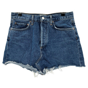 Agolde Distressed Blue Parker Angled Hem Skirt Size 27