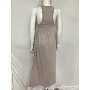 Ninety Percent Gathered Organic Cotton Gray Maxi Dress Size XS