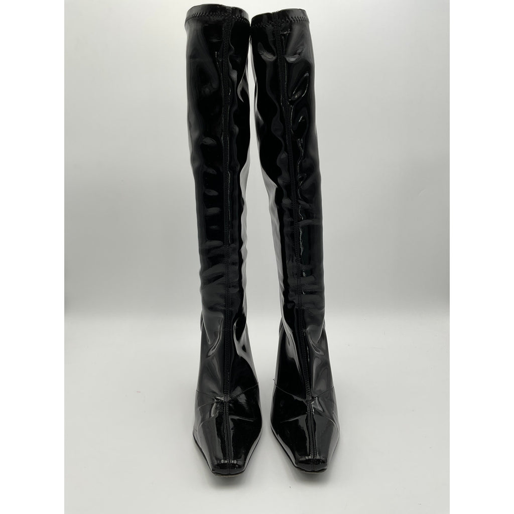 Helsa 'Snipped' Black Leather Toe Boot Size 7