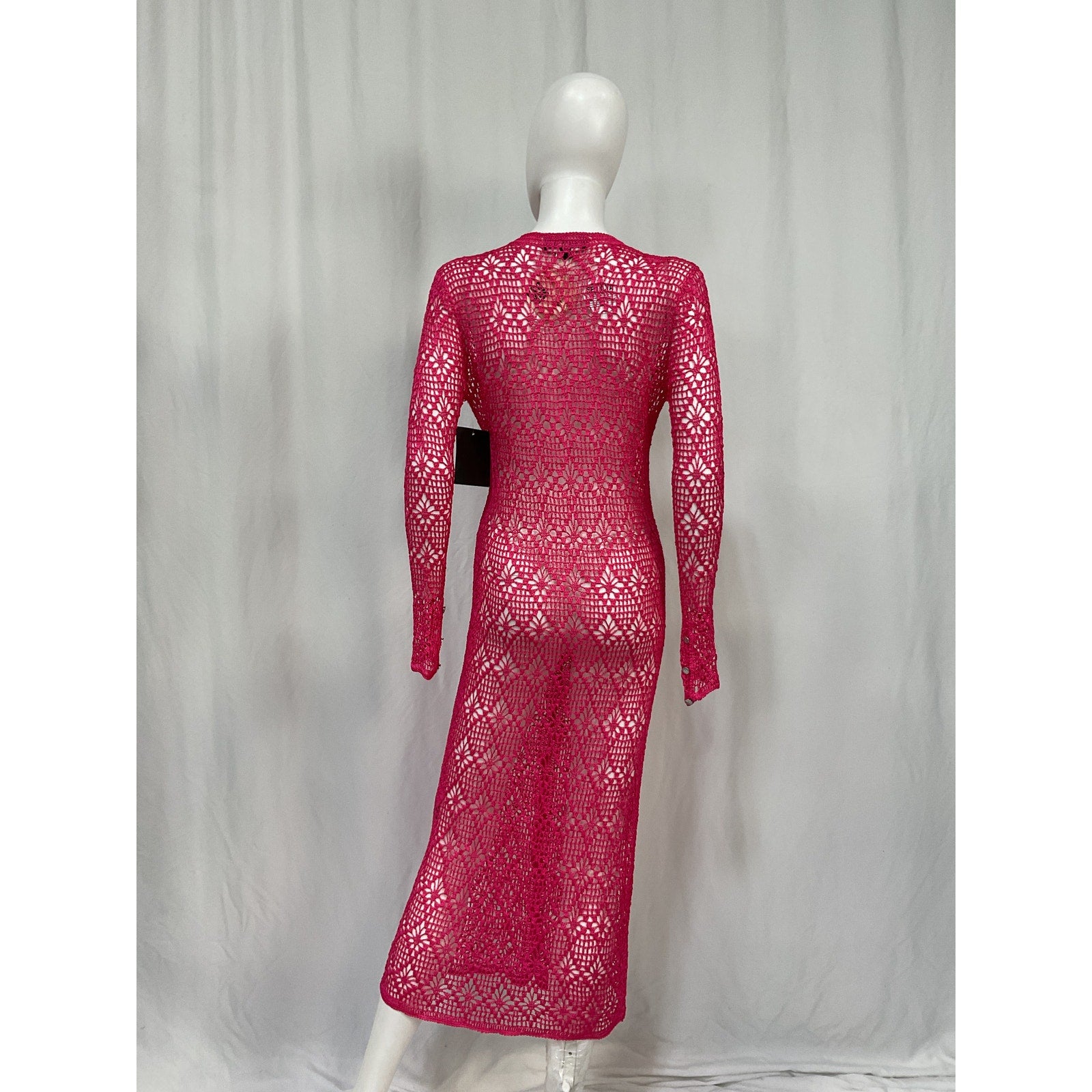 Ser.O.Ya 'Allison' Pink Viscose Crochet Cardigan Size XS / S - NWT