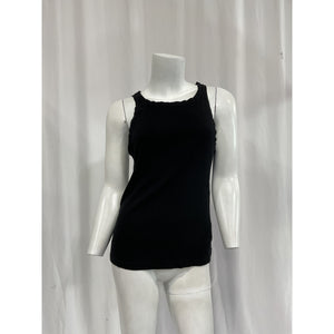 Nili Lotan Black Scoop Neck Sleeveless Top Size L