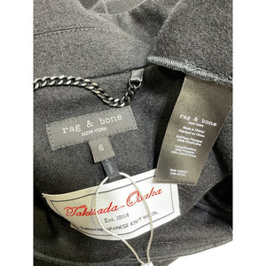 Rag & Bone 'Slade' Black Wool Blazer Size 6