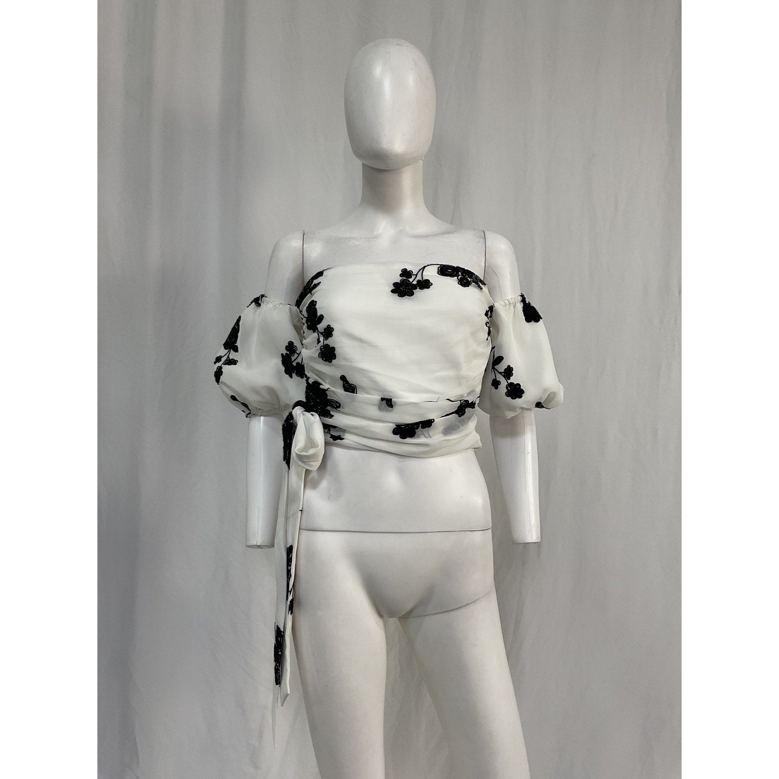 House Of Harlow 1960 x Revolve 'Leya' White Polyester Embroidered Top Size S