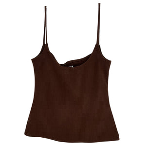 Reformation Ribbed Brown Camisole Top Size S