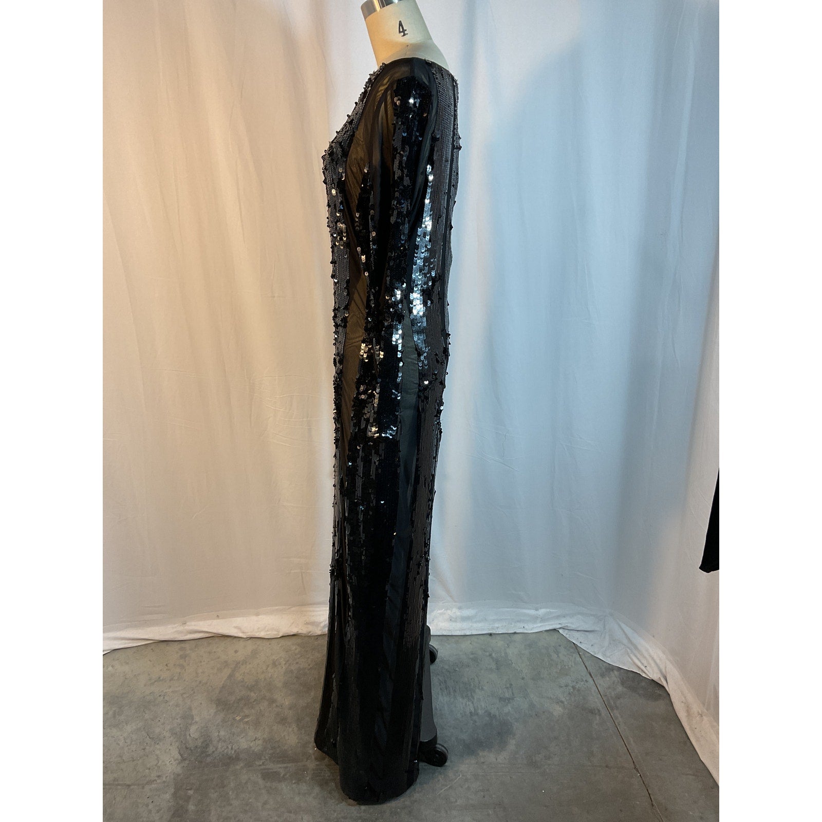 Retrofete 'Elsi Sequin' Black Gown Size L