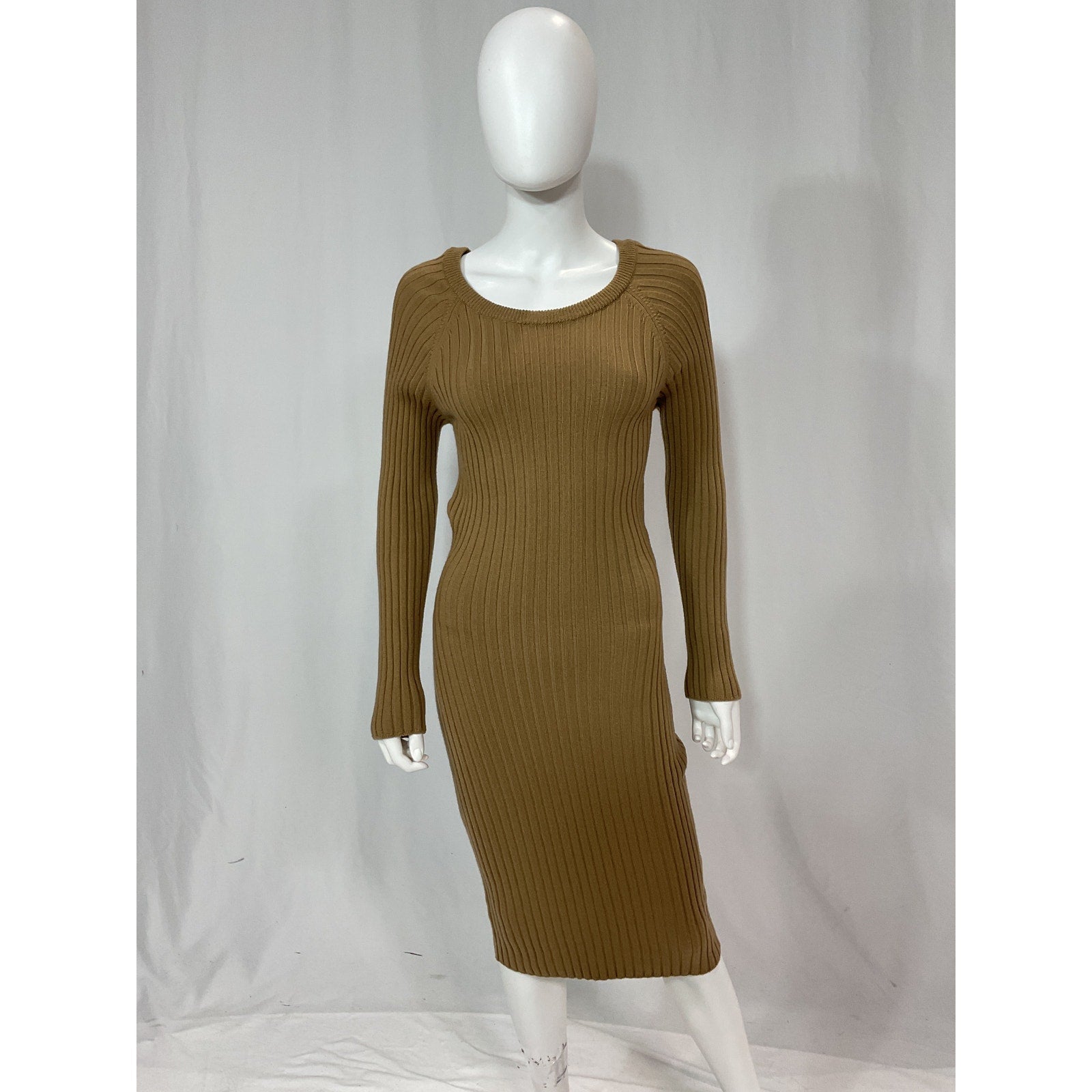Valentina Shah 'Dame' Back Cut Out Beige Knit Dress Size M