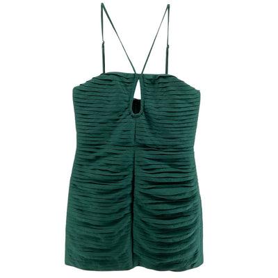Shona Joy Ruched Green Thea Keyhole Mini Dress Size Aus 10 / US 6