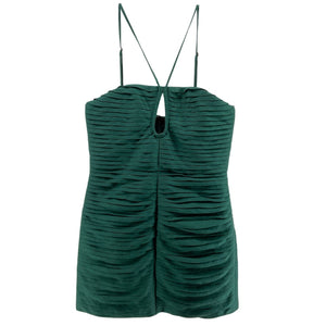 Shona Joy Ruched Green Thea Keyhole Mini Dress Size Aus 10 / US 6