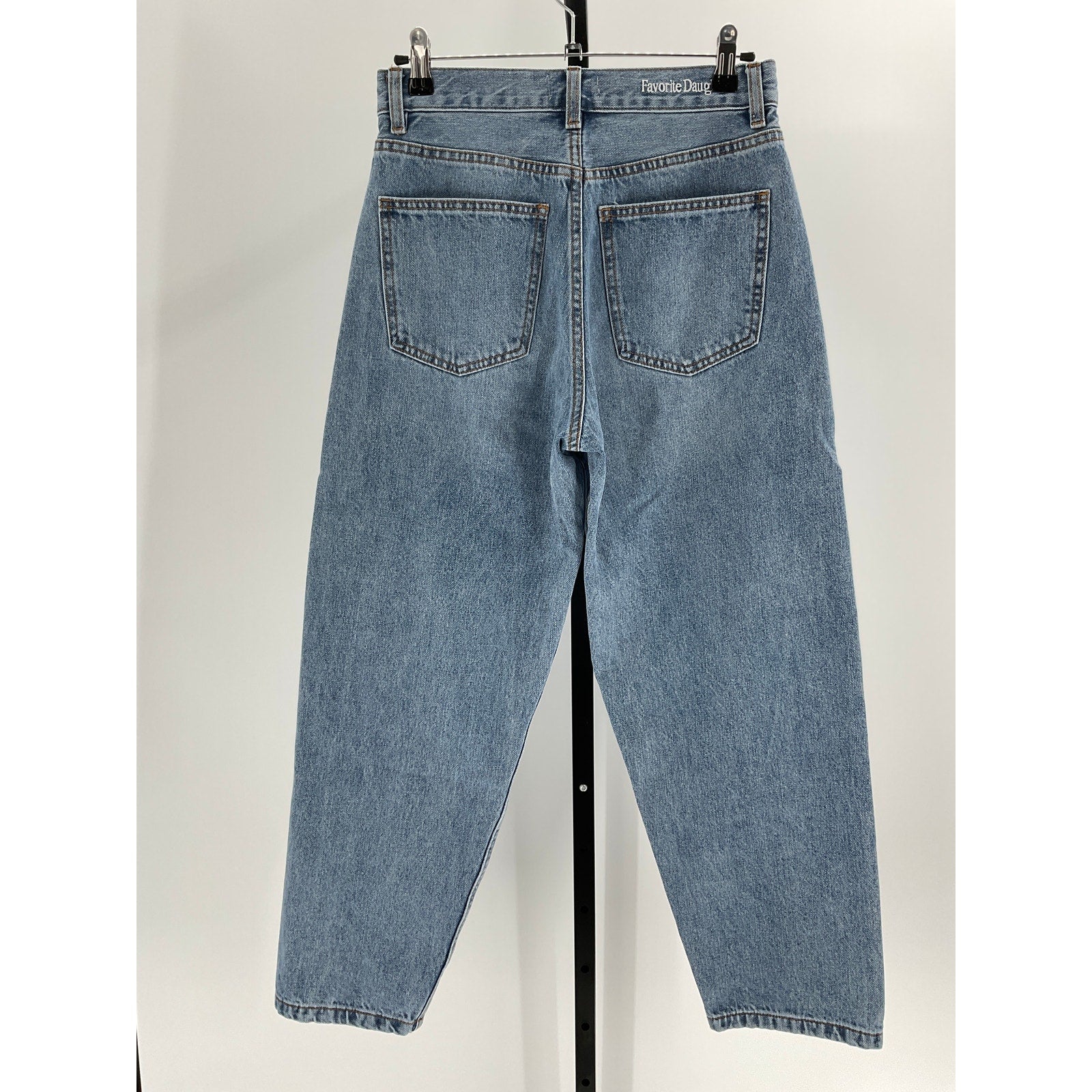Favorite Daughter 'The Nikki' Blue Cotton Mid Rise Barrel Jean Size 26
