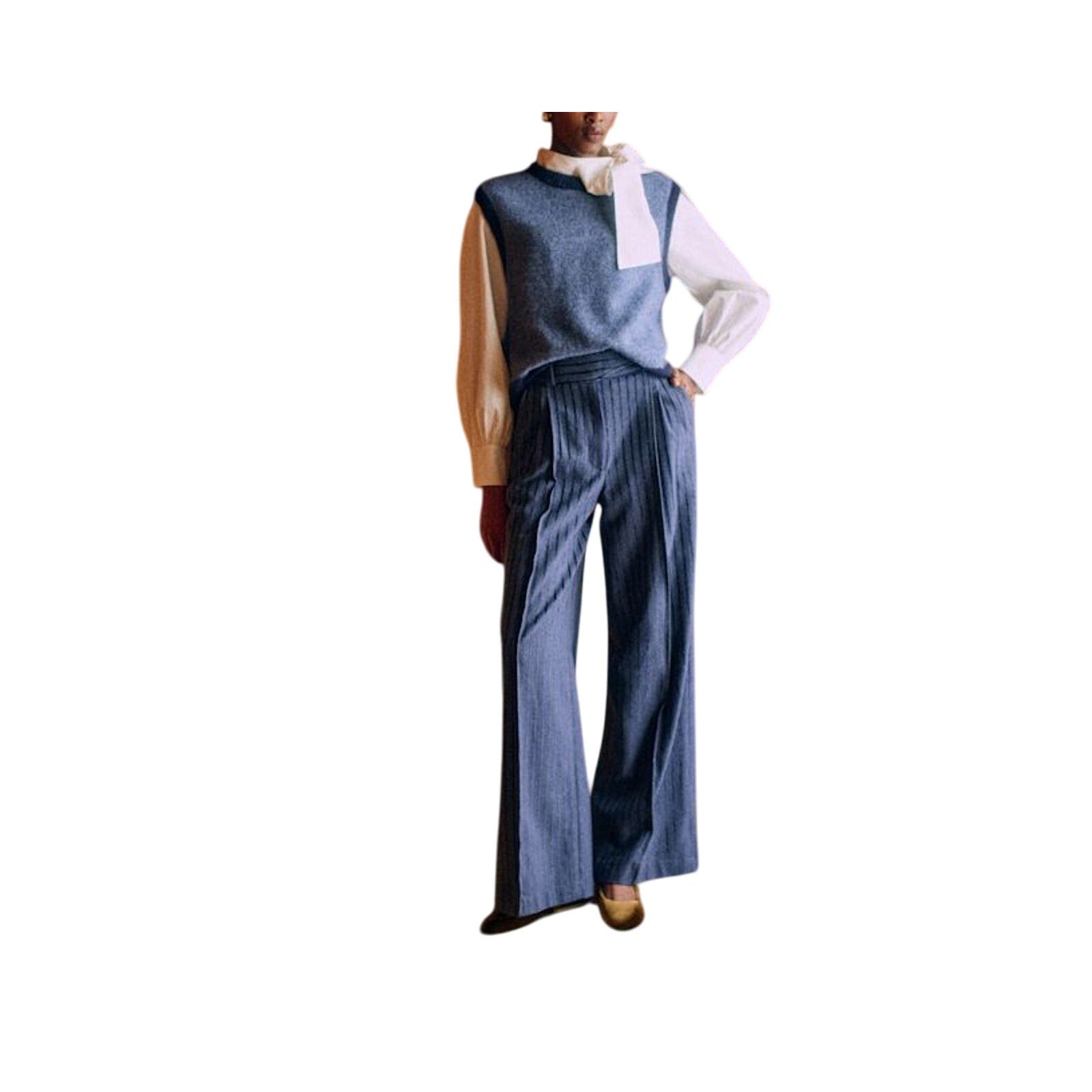 S�zane 'Rocio' Blue Wool Trousers Size 38