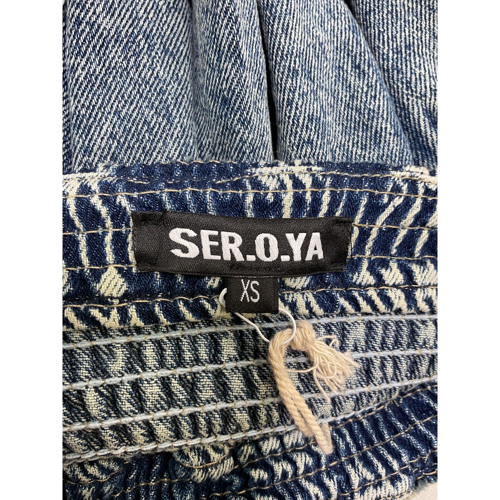 Ser.O.Ya 'Glori' Blue Cotton Skirt Size XS - NWT