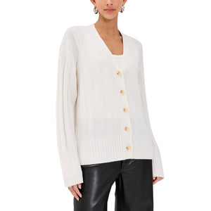 Reformation 'Capri' White Cashmere Oversized Cardigan Size XS