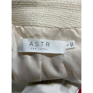 Astr The Label 'Siarah' White Tweed Jacket Size S