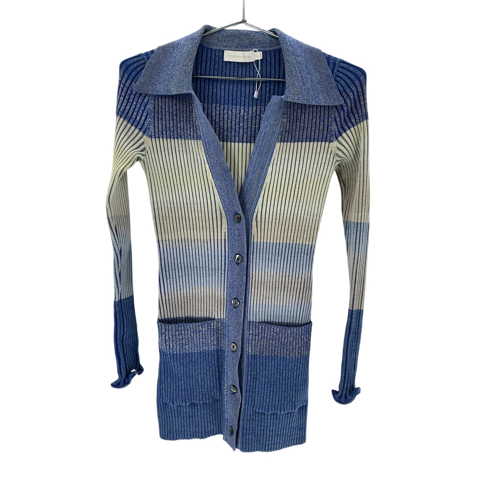 Simkhai 'Bianca' Blue Cotton Cardigan Size XS