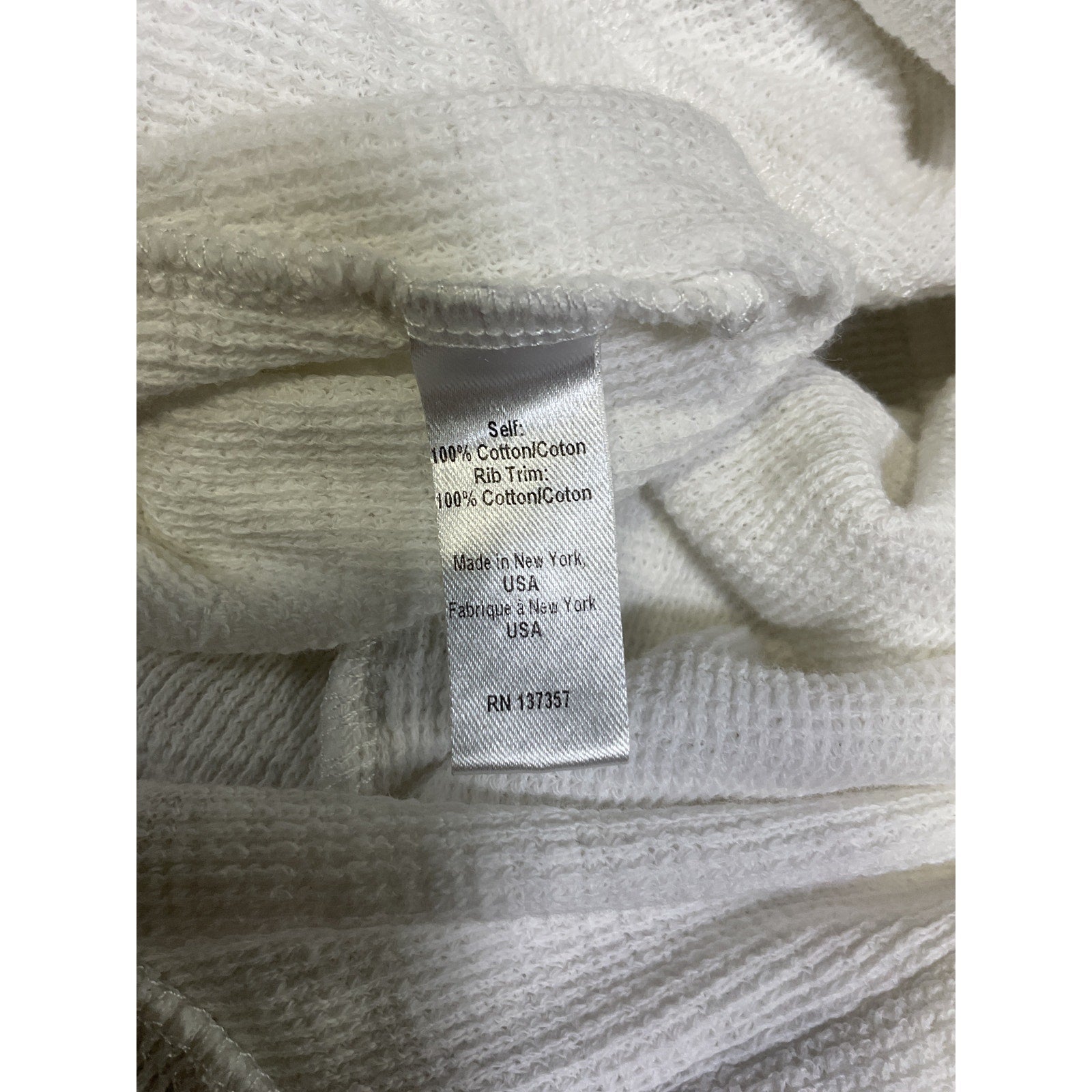 Marissa Webb 'So Uptight' White Thermal Henley Size M
