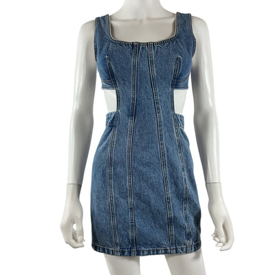 Grlfrnd Cutout Blue Vivi Dress Size XS