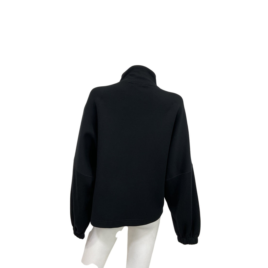 Varley 'Ashbury' Black Viscose Zip-Up Sweatshirt Size XS