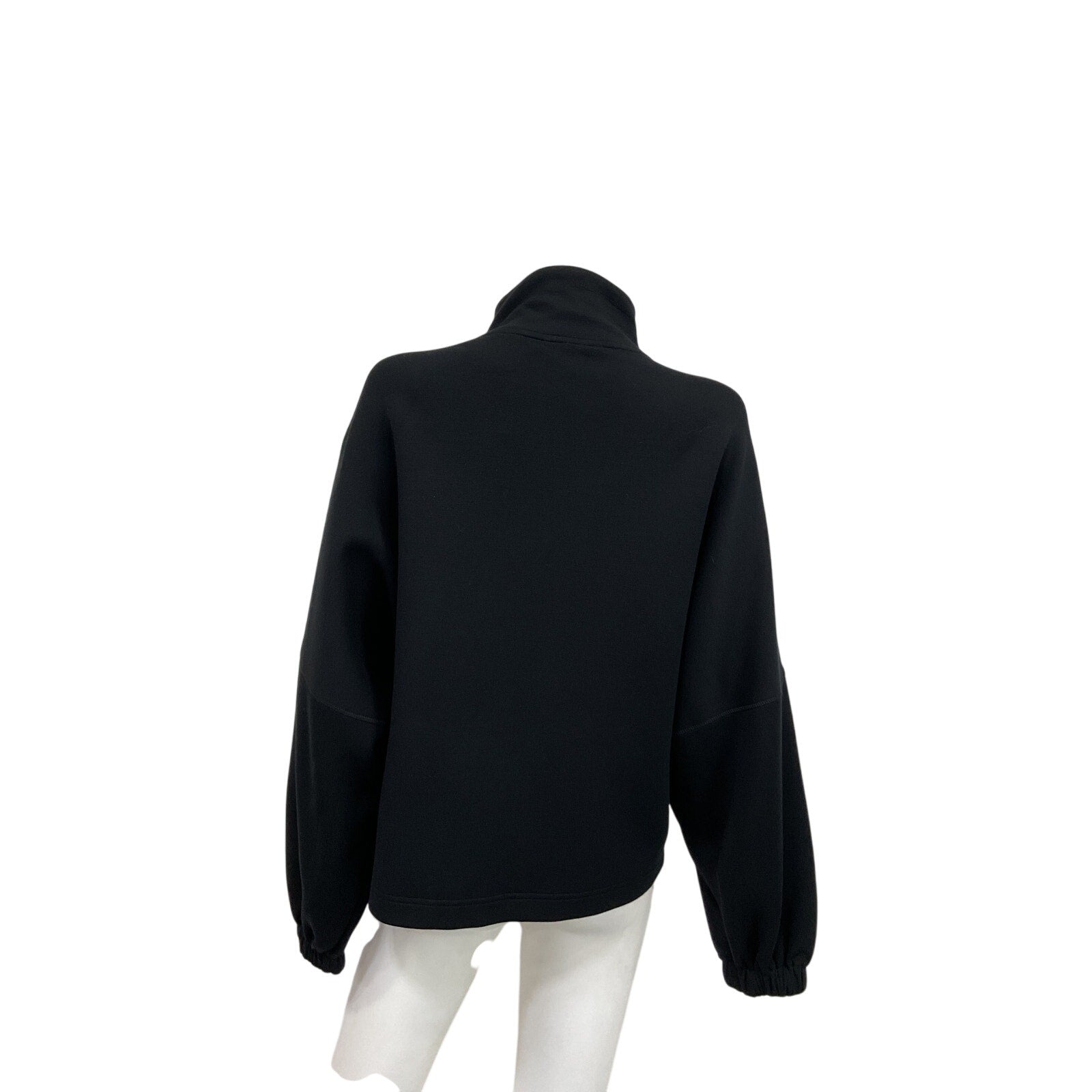 Varley 'Ashbury' Black Viscose Zip-Up Sweatshirt Size XS