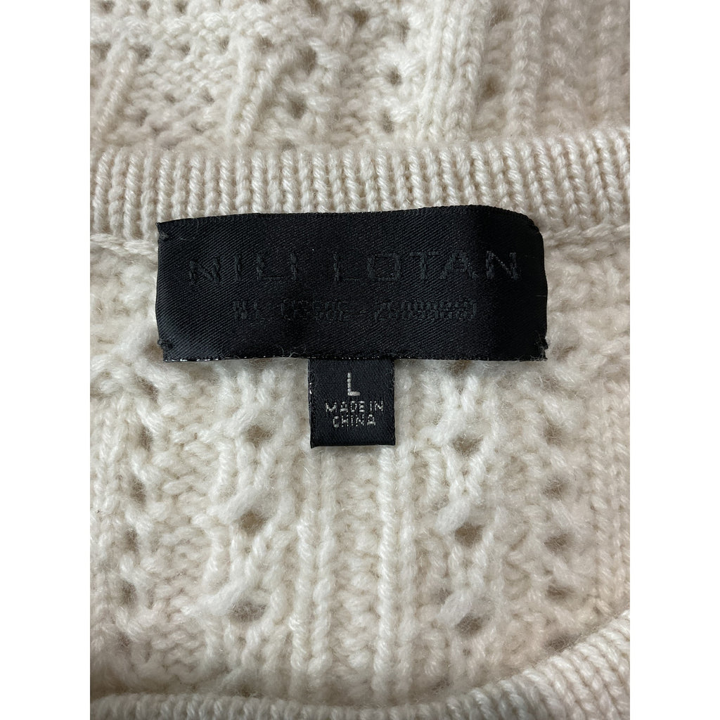 Nili Lotan 'Harry' Ivory Cashmere Cashmere Sweater Jacket Size L