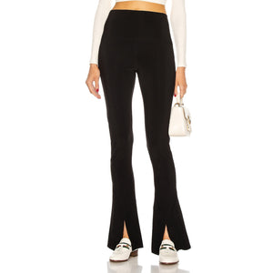 Norma Kamali Flared Black Spat Pants Size M