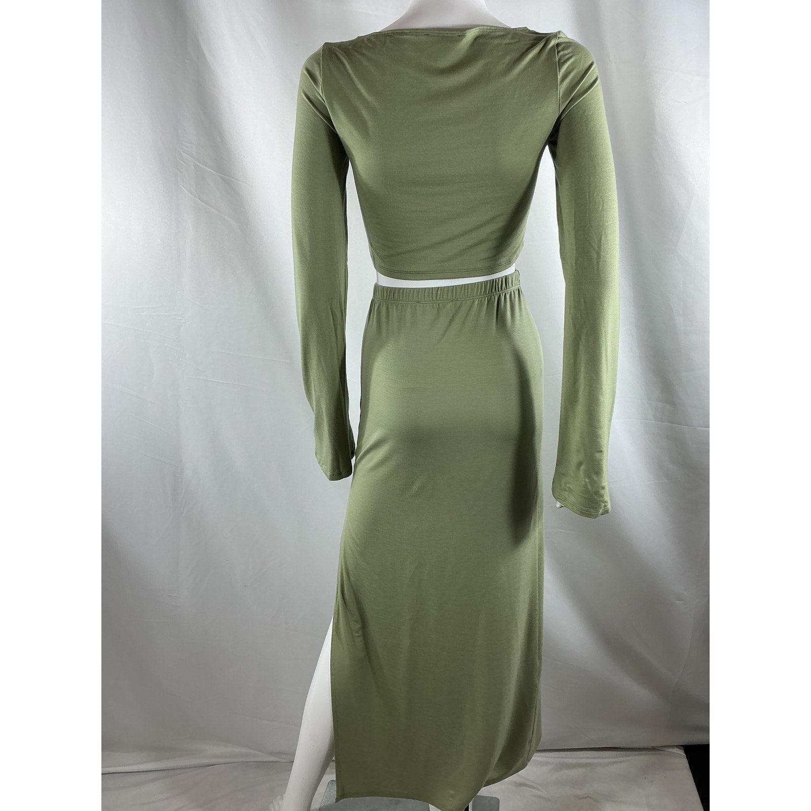 Reformation 'Gretchen' Green Tencel Lyocell Knit Two Piece Size XS