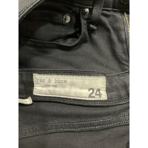 Rag & Bone 'Cate' Black Mid-Rise Skinny Denimi Jean Size 24