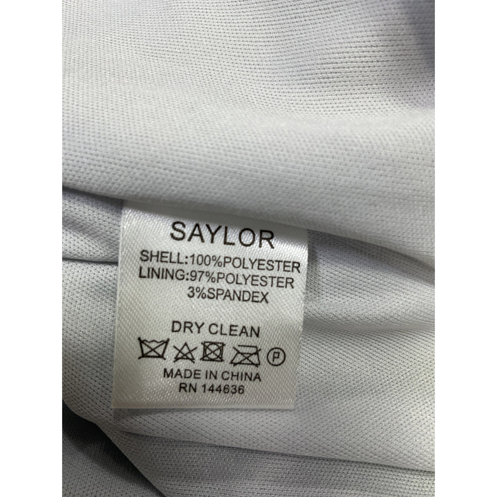 Saylor 'Persephone' Silver Polyester Top & Mini Skirt Set Size S