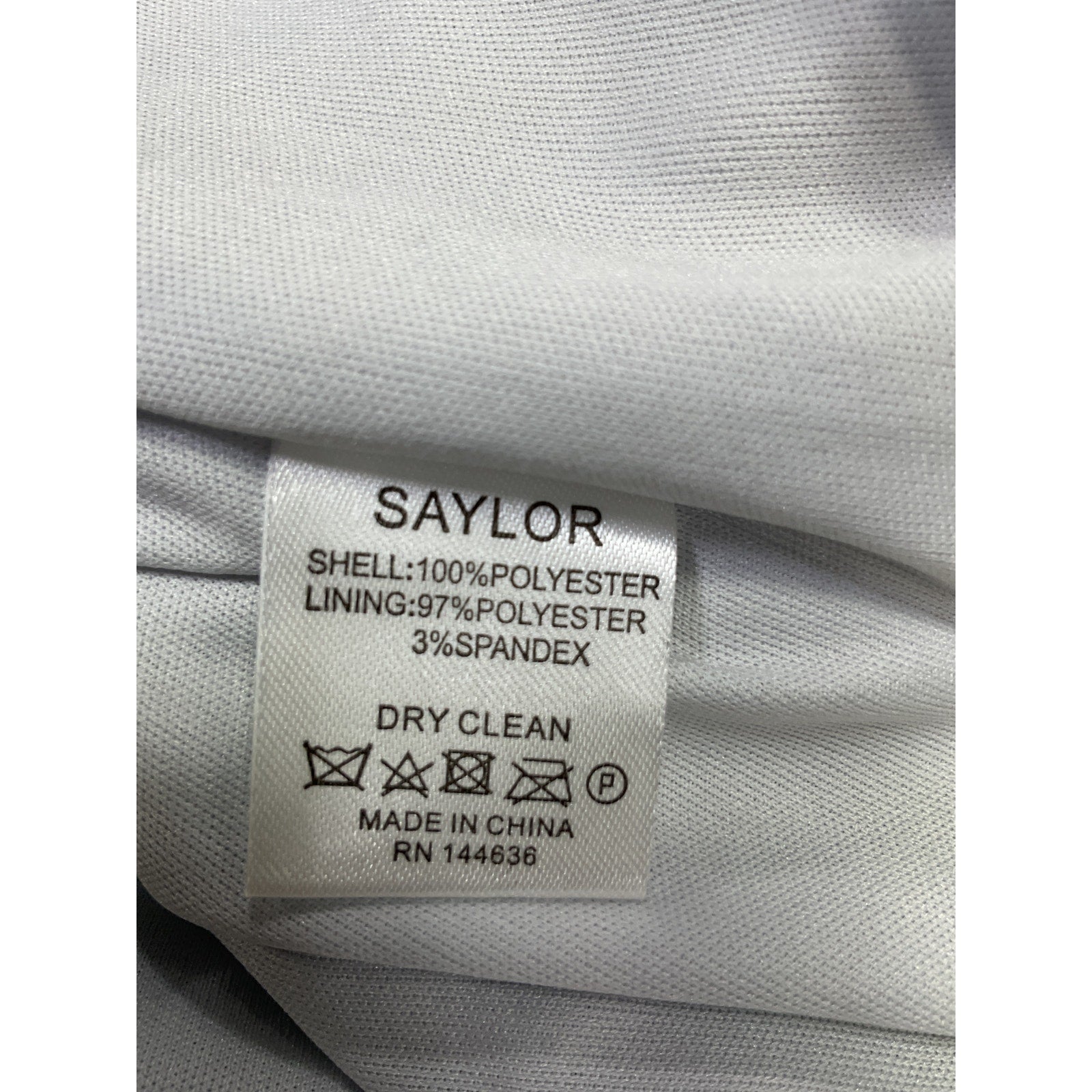 Saylor 'Persephone' Silver Polyester Top & Mini Skirt Set Size S