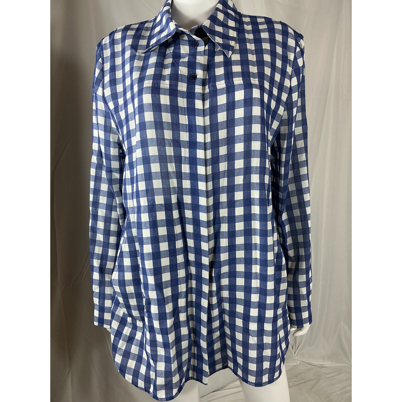 Jacquemus 'Passio' Blue Viscose Gingham Woven Shirt Size 40