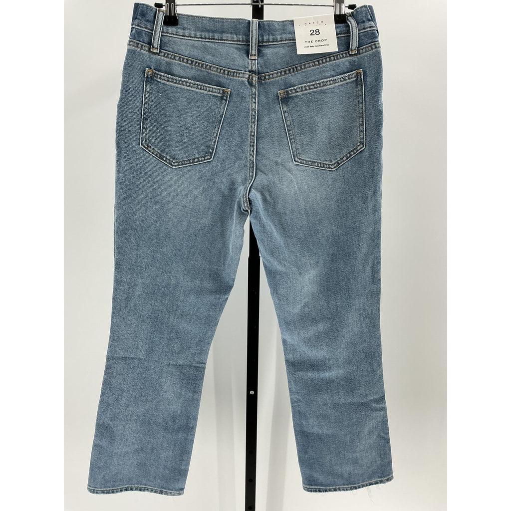 Hatch 'The Crop' Blue Cotton Maternity Denim Jean Size 28 - NWT