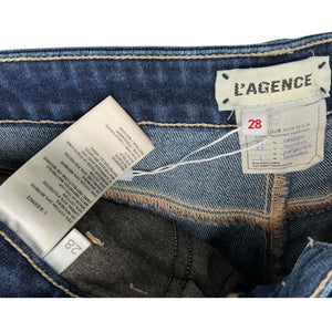 L'Agence Flared Blue Marty Denim Jeans Size 28